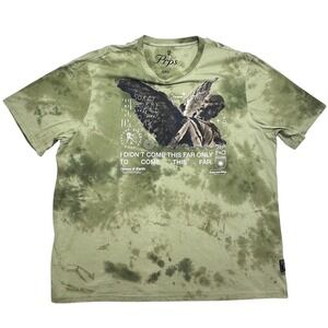 Prps Mens Green Tie Dye Angel Graphic T-Shirt 3XL Heaven & Earth E99S51B